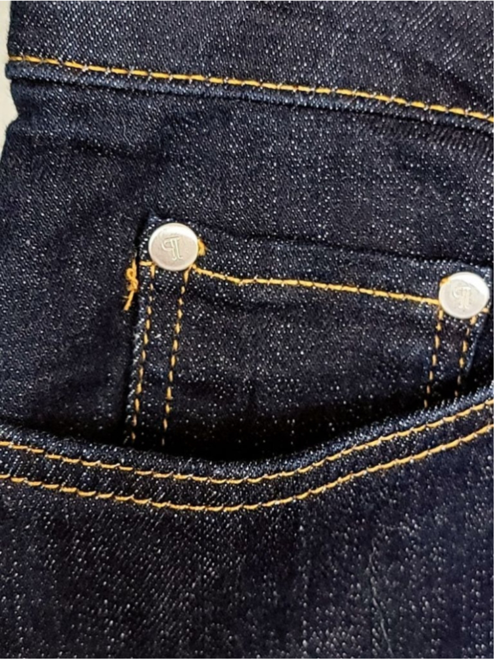 Pilcro 32 Scotty Wide Straight Leg Jeans Dark Rinse Wash High Cuff Tall Raw Hem - Picture 4 of 10